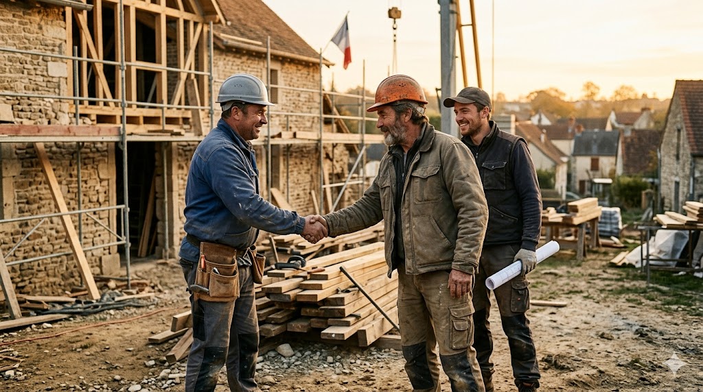 Artisans du réseau Les Bâtisseurs qui collaborent